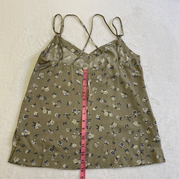 AG Maggie Tank Top, Spaghetti Straps, Floral, Patchouli Multi (Tan), XS NWT - Picture 10 of 12